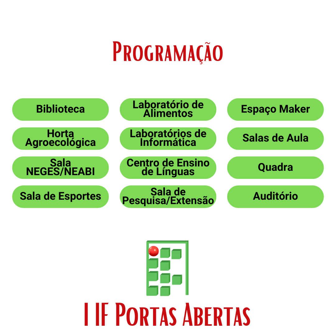 Programação IF PORTAS ABERTAS Post para Instagram 1